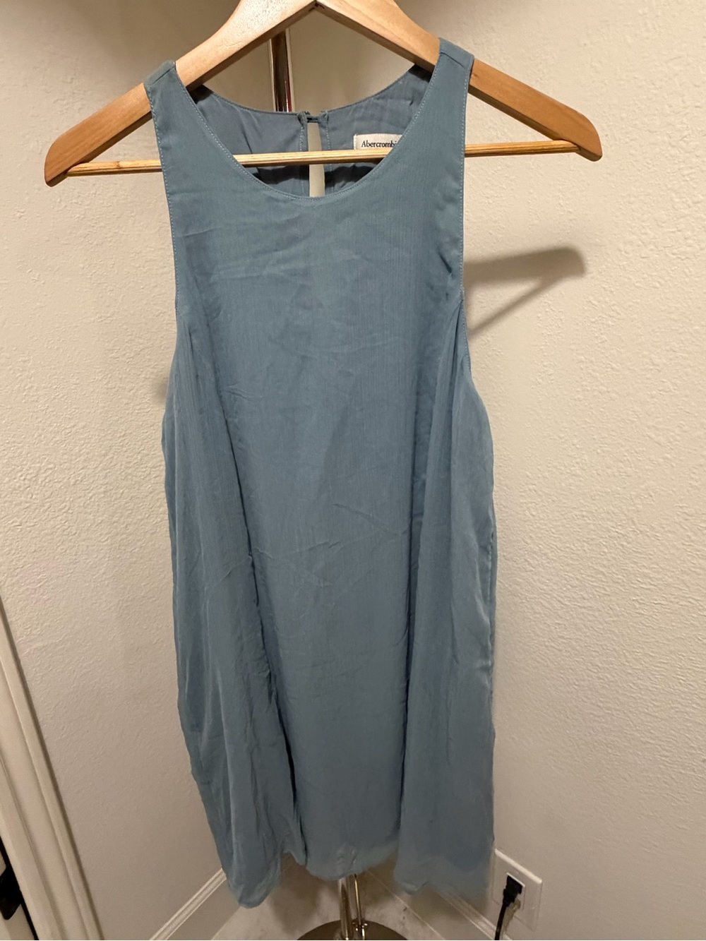Abercrombie & Fitch Dusty Blue Sleeveless Shift Dress